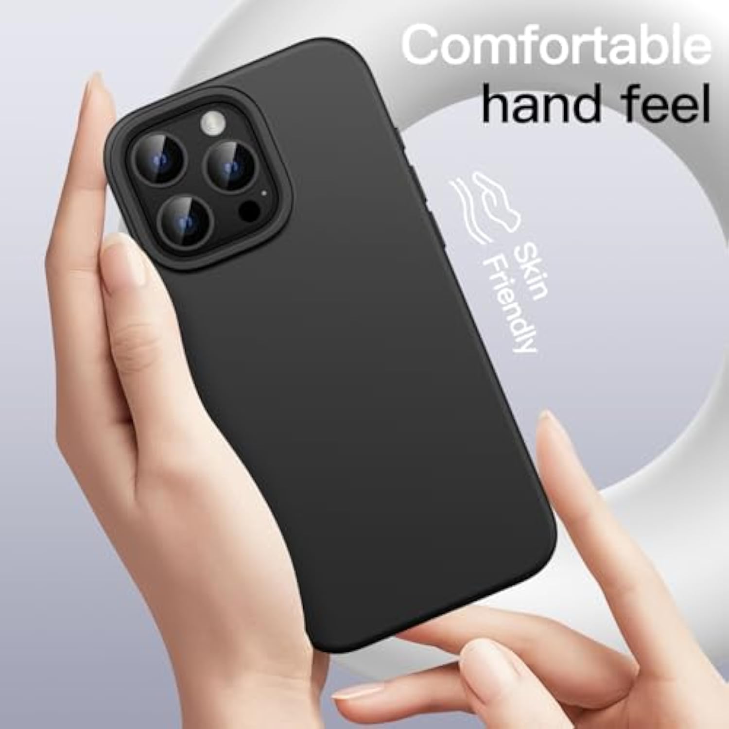 JETech Liquid Silicone Case for iPhone 16 Pro Max 6.9-Inch, Silky Soft Touch Full-Body Protective Phone Case, Anti-Scratch Shockproof Cover with Microfiber Lining (Black)