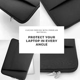 Laptop Sleeve 15.6 Inch, Upgrade Sturdy Portable Monitor Computer Laptop Case, Carrying Sleeve Bag Briefcase Bag 15.6'' With Pockets For Macbook Pc Mac Hp Lenovo Dell Asus Xbox Switch, Black