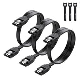 Cable Matters 3-Pack SATA III 6.0 Gbps SATA Cable 18 Inches (SATA Cable for SS