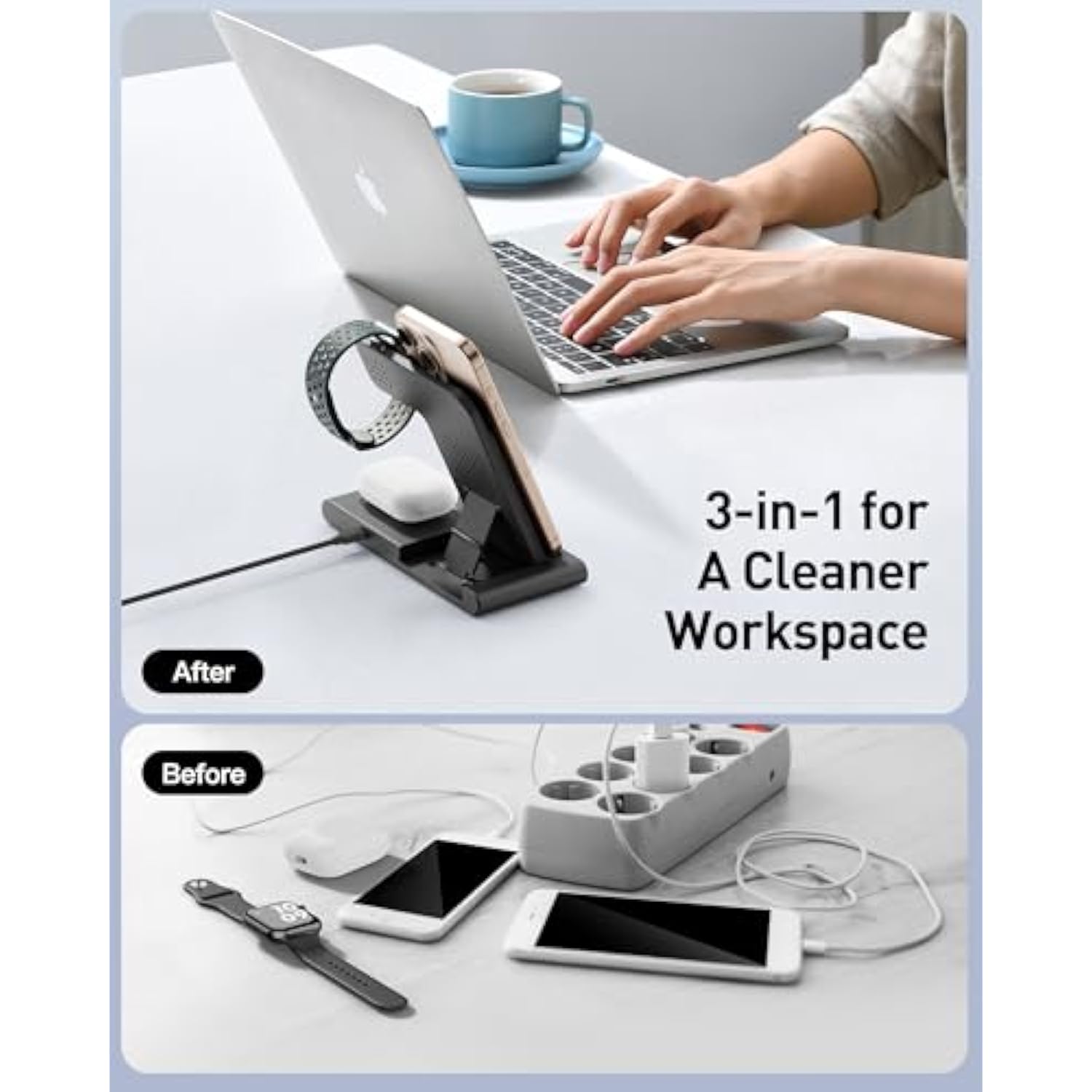 2025 Traveling Portable Wireless Fast Charger For Apple & Android Charging Station, 3 In 1 Charging For Iphone 16 15 14 13 12, Apple Watch Series & Air Pods 4 3 2 Pro, Samsung Galaxy-Gifts For Family