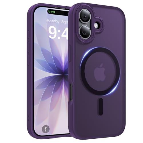 Magnetic for iPhone 17 Case, [Anti-Slip] [Military-Grade Drop Protection] [Camera Protection] Skin-Friendly Slim Translucent Shockproof Protective