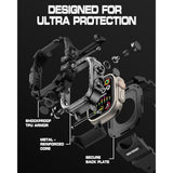 Rugged Apple Watch Ultra 49mm Case with Band Shockproof Screen Protector