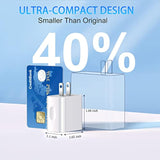 20W Usb C Charger Block, Dual Port Pd 20 Watt Fast Charger Block+ Quick Fast Charge 3.0 Type C Charging Block Compatible Iphone 16/15/14/13/12 Pro/11 Pro Max/Xr/Xs/Se/8/7 Plus,Pad Pro(White)