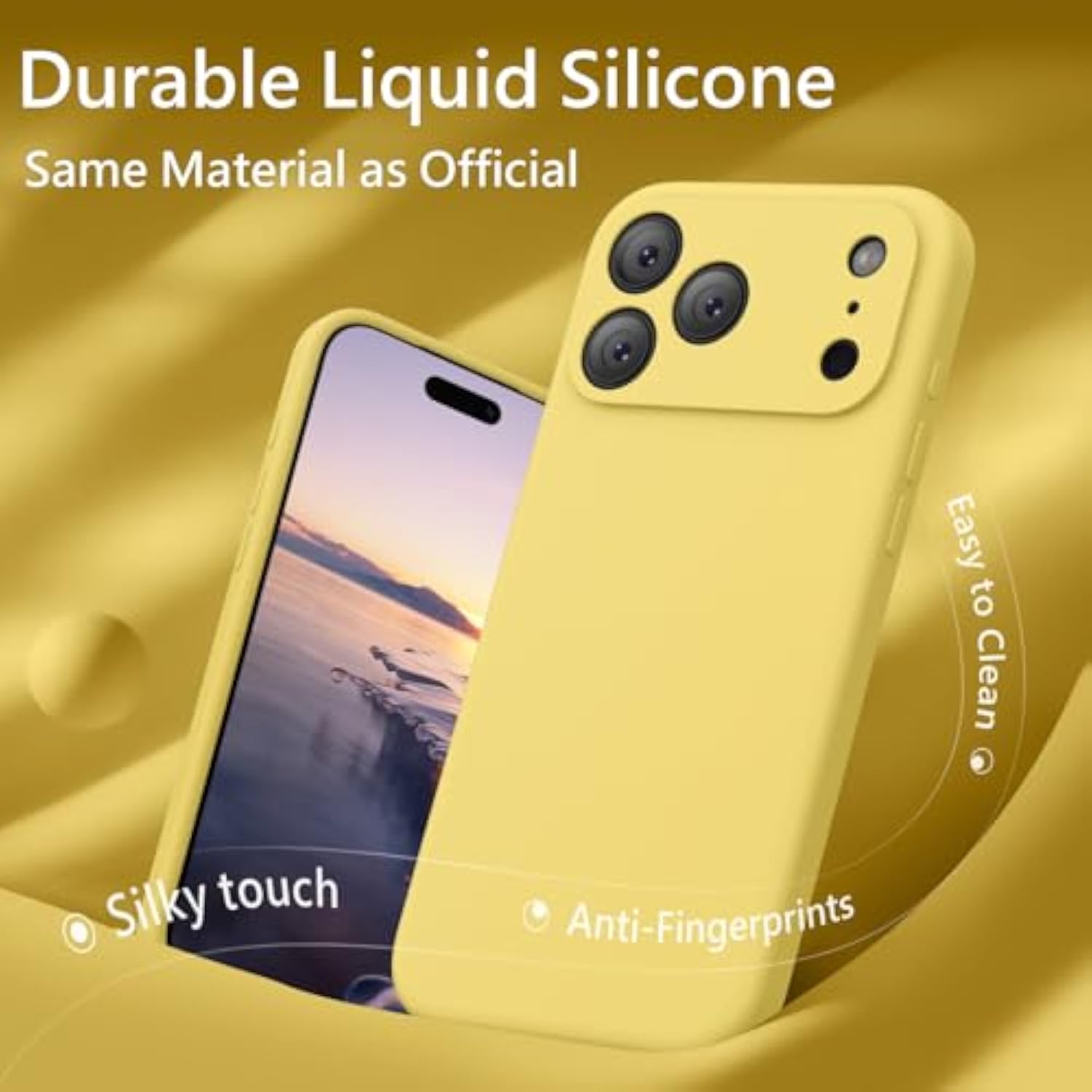 Magnetic Phone Case for iPhone 17 Pro Max, 6.9" Yellow
