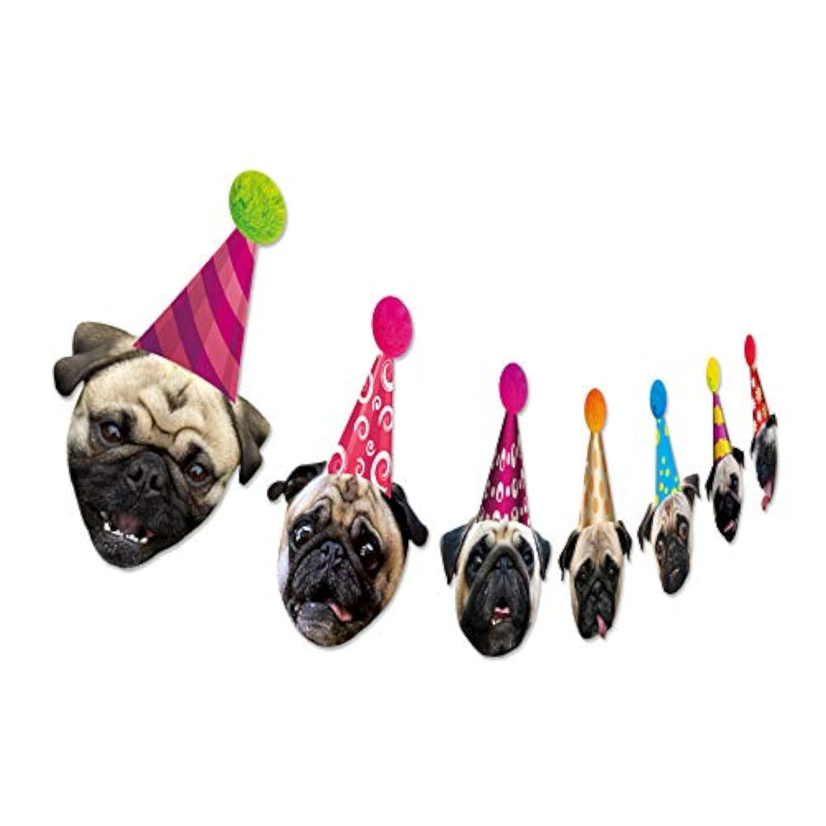 Pug Birthday Banner & Garland - Pug Bday Party Decoration