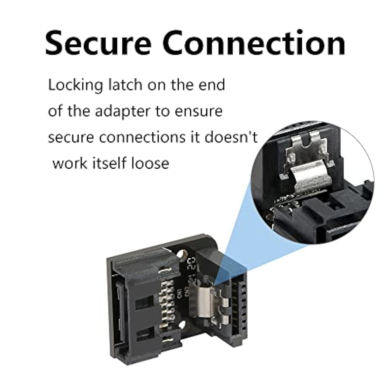 Right Angle Sata 7Pin Female To 7Pin Male Adapter,90 Degree Sata 7Pin Converte