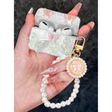 Boaretiu For Airpods Pro/Pro 2Nd Gen Case With Pearl Bow Keychain - Stylish Protective Cover For Women, Cute Girls Kawaii Girly Unique Silicone Design Case For Airpods Pro & Pro 2, Butterfly