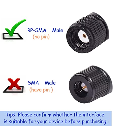Dual Band Wifi 2.4Ghz 5Ghz 5.8Ghz 3Dbi Mimo Rp-Sma Male Bluetooth Antenna (2-Pack) For Pc Computer Wifi Router Wireless Network Card Usb Adapter Security Ip Camera Video Surveillance Monitor