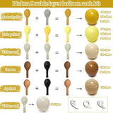 Balloon Garland Arch Kit Yellow Blush White Sand Brown Balloons Double Stuffed Mustard Yellow Different Sizes For Neutral Baby Shower Wedding Birthday Fall Party Decorations