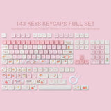 Moa Profile Pbt Keycaps 60 Percent, 142 Keys Custom Dye Sublimation Ansi Layou