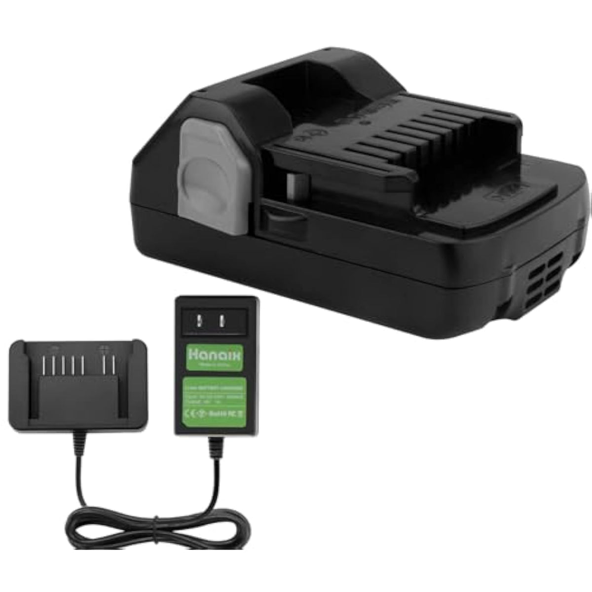 3.0Ah 18V Battery And Charger Set For Hitachi Bsl1815X Bsl1815S Bsl1830 Bsl1830C 330139 330557 339782 Replacement Battery