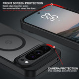 For Google Pixel 10 Pro Xl Case, Strong Magnetic [Compatible With Magsafe] Translucent Matte Frosted Slim Fit Shockproof Women Men Protective Phone Case For Pixel 10 Pro Xl,Black