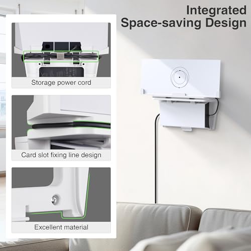 Starlink Gen 3 Router Mount 2 In 1, With Cable Caddy, Starlink Standard V3 Mesh Router And Star Link Gen 3 Power Supply Mounting Kit, Wall Holder Mesh Node Holder