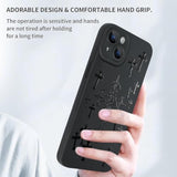 For Iphone 14 Case Aesthetic Blessed Cross Jesus Christian Goth Designed For Women Girls Men, Full Camera Protection Slim Fit Soft Tpu Shockproof Protective Cover - Black
