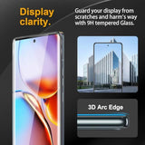 3 Pack Tempered Glass Screen Protector For Motorola Moto Edge+ / Plus 2023, Anti-Fingerprint, 9H Hardness, Scratch Resistant, 3D Curved Tempered Glass Film, Hd Clear