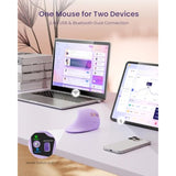 seenda Bluetooth Ergonomic Mouse - Dual Mode (2.4G + Bluetooth 4.0) Wireless V
