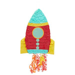 - Pull String Rocket Ship Pinata - Outer Space Party Decorations For Astronaut Themed Birthday (Small, 16.5 X 12.5 X 3 In) - Space Themed Party Decorations