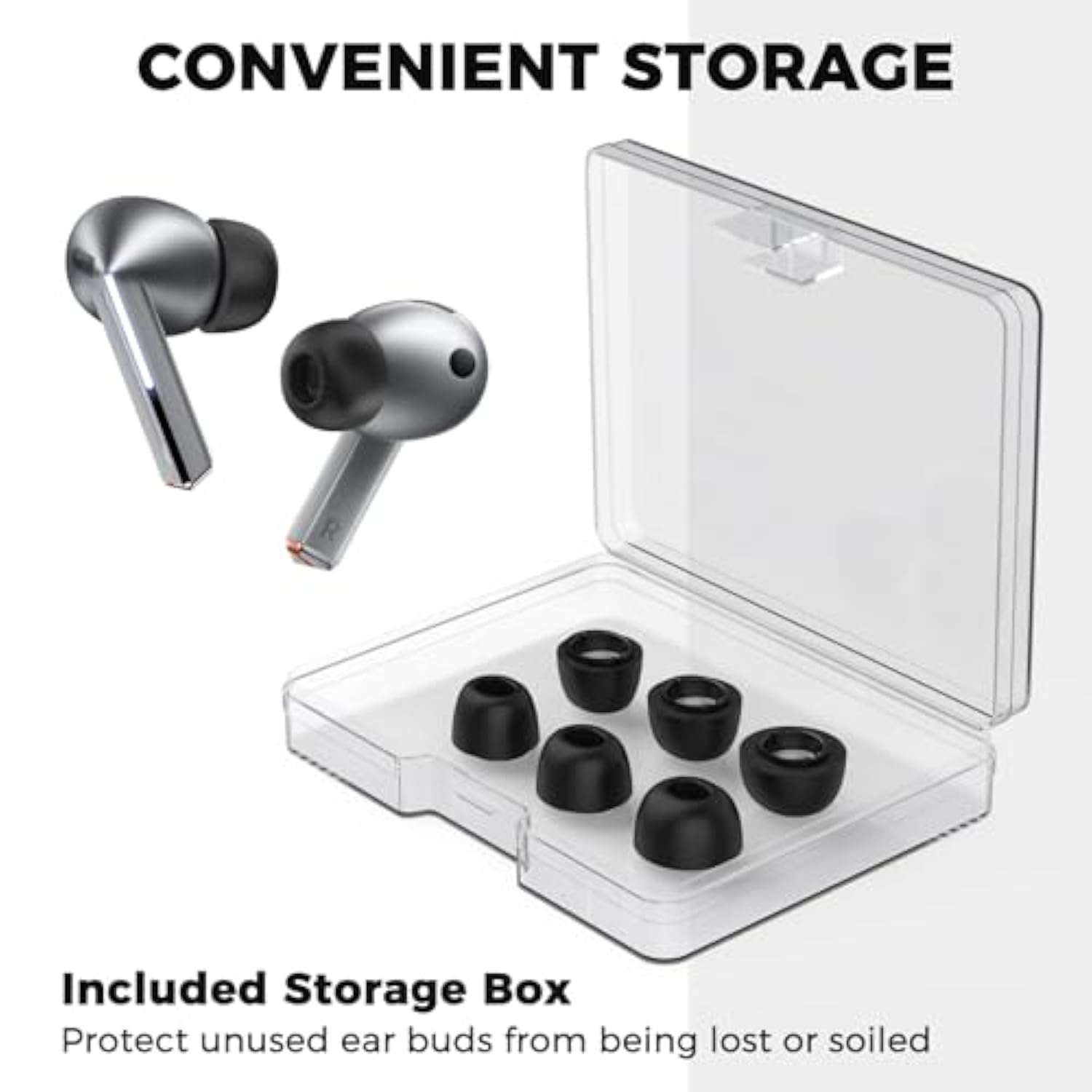 Memory Foam Earbud Tips For Samsung Galaxy Buds3 Pro (2024)?Fit The Charging Case?3 Pairs S/M/L Ultimate Comfort Noise Canceling Memory Foam Ear Replacement Tip For Samsung Galaxy Buds Pro 3