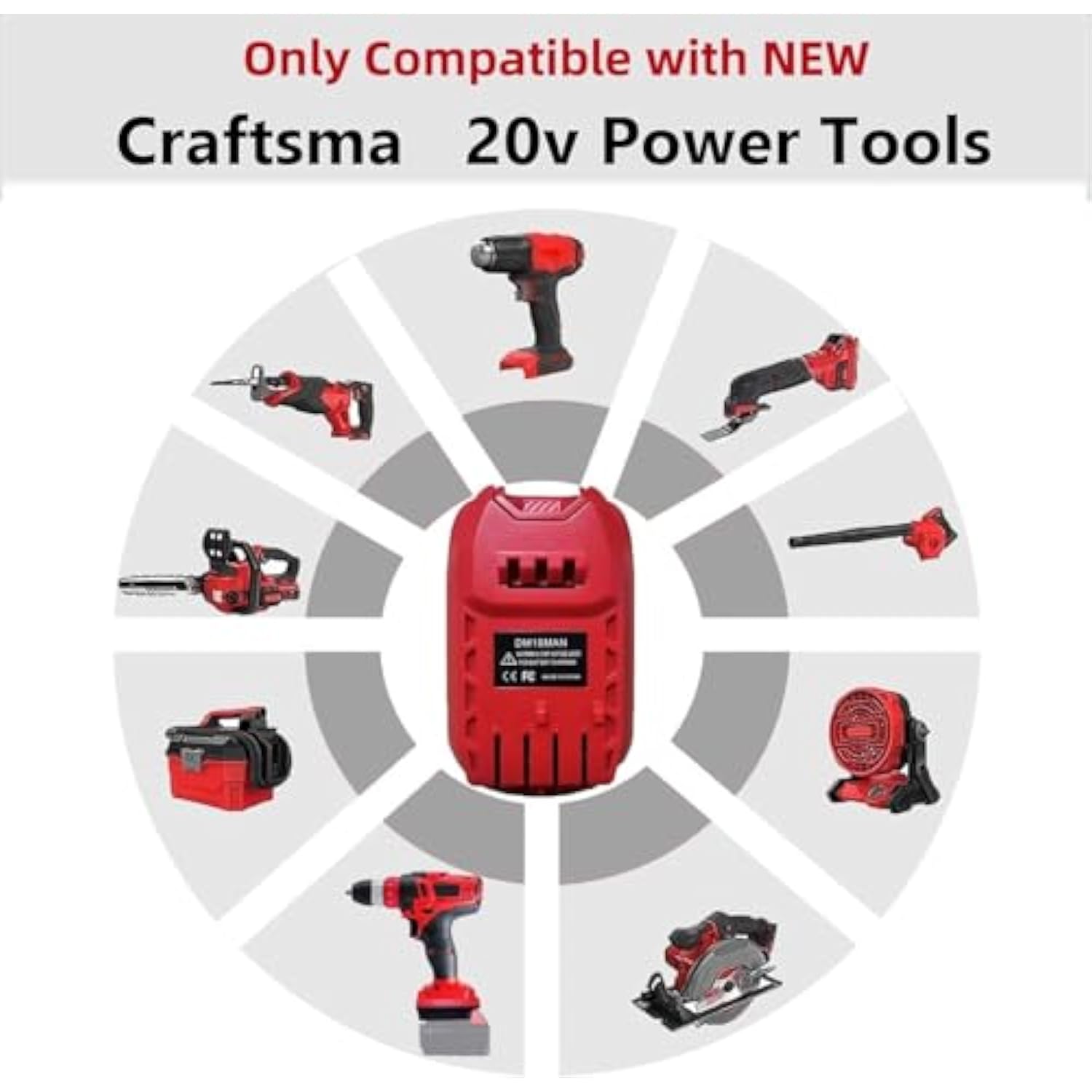 For Milwaukee Battery Adapter, Convert For Milwaukee To For Craftsman Battery Adapter, Make For M18 Battery Work For Craftsman New 20V Power Tool (Adapter Only)