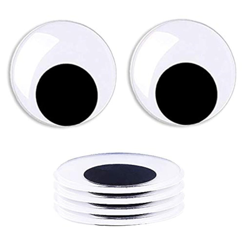 5 Inch (13Cm) 4Pc Giant Black Googly Wiggle Eyes With Self-Adhesive For Handma