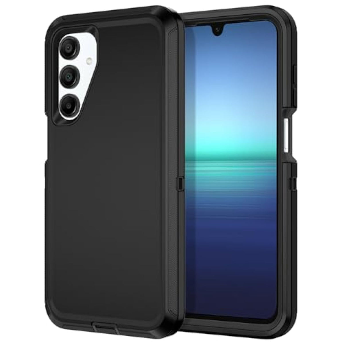 For Samsung Galaxy A16 5G Case Shockproof Dust/Drop Proof 3-Layer Full Body Protection [Without Screen Protector] Rugged Heavy Duty Cover Case For Galaxy A16 5G,Black