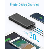 Anker Power Bank, 26,800 mAh External Battery with Dual Input Port and Double-Speed Recharging, 3 USB Ports Without A-C Cable, for iPhone Series, iPad, Samsung, Android and Other Devices