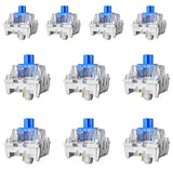 Zhouwang 10 Pcs Blue Switch 3 Pin 50Gf Pre-Lubricated,Dustproof Clicky Switch,Suitable For Clickers For 3D Printsmx Mechanical Keyboard