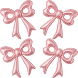 4 Pcs Pink Bow Balloons, 31”Huge Bow Aluminum Foil Balloons For Birthday, Baby Shower, Wedding, Bridal, Engagement, Bachelorette, Princess, Coquette Party Decorations Supplies