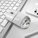 Aqua Wireless Mouse Cute Clear Water Mice Silent For Pc Laptop Computer Macbook Kids Girl Women Gift With Liquid Water & Floater Penguin-White