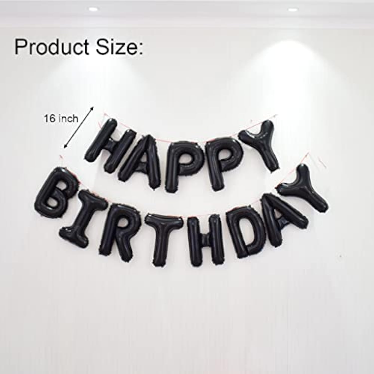 Happy Birthday Balloon Banner 40 Inch 30 Balloon Number 16 Inch Happy Birthday Letters Balloons Black Foil Mylar Balloons For Women And Man 30Th Birthday Decorations Party Supplies
