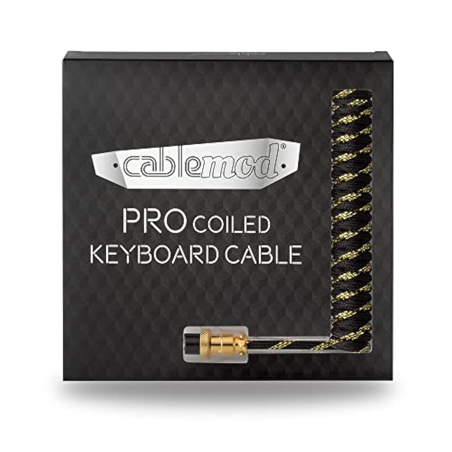 CableMod Pro Coiled Keyboard Cable (Pastel Rainbow, USB A to USB Type C, 150cm