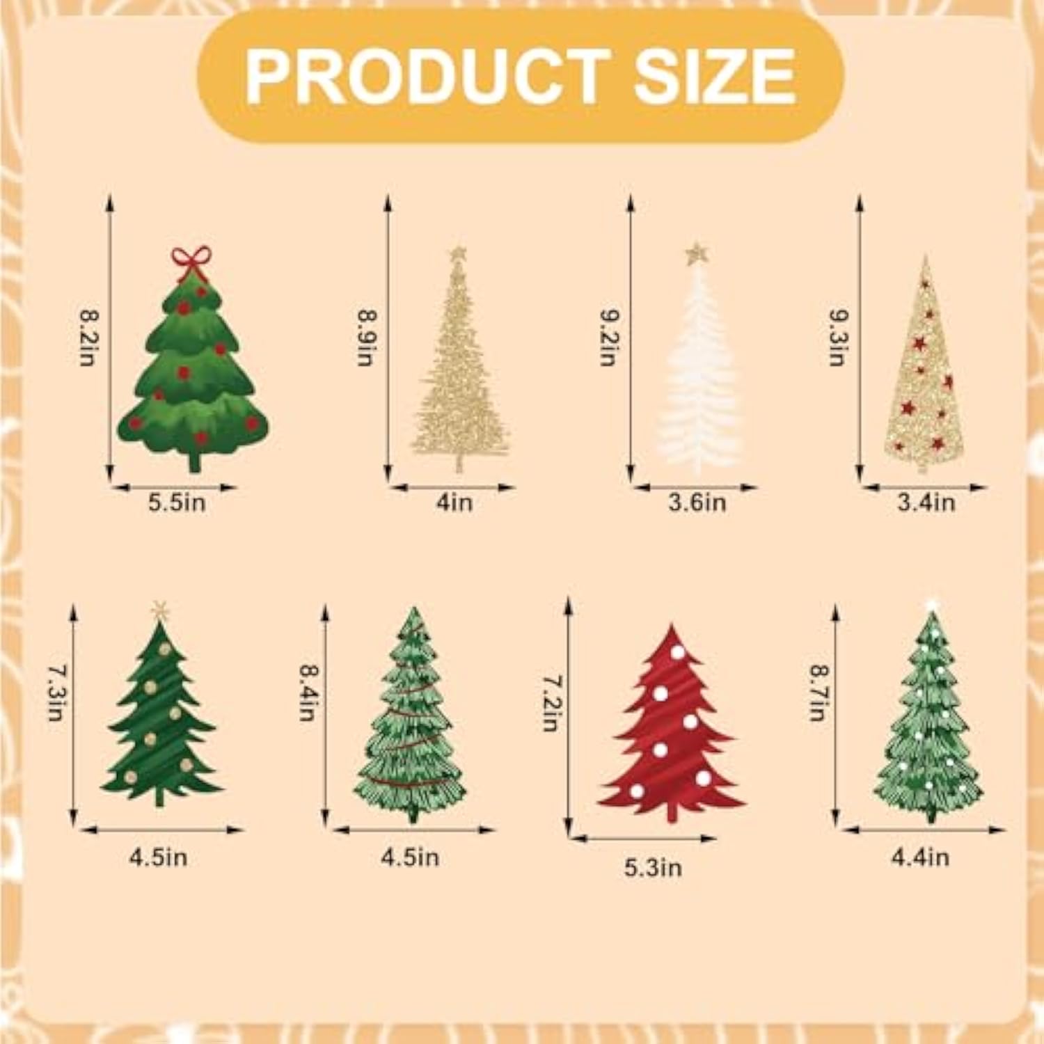 32-Piece Christmas Tree Hanging Swirl Decorations for Party and Home