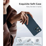 For Motorola Moto-G-5G-2025 Case:??????? ?????? ?? ??????????? With 2Pcs Screen Protector, Anti-Scratch Microfiber Lining, Full-Body Soft Liquid Silicone Phone Case For Moto G 5G 2025, Blue