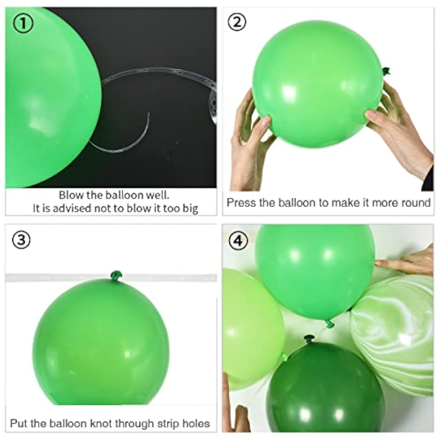 Green Balloon Garland Arch Kit: 106-Piece Party Decorations