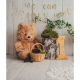 We Can Bearly Wait Baby Shower Decorations Teddy Bear Baby Shower Banner Sign Gender Reveal Neutral Party Garland Nursery Decoration Photo Props (Kraft)