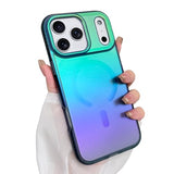 Aesthetic Case for iPhone 17 Pro Max Case for Women Girls [Compatible with Magsafe] Cute Girly Trendy Glitter Sparkly Rainbow Magnetic Protective