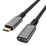 CableDeconn USB4 Extension 8K 240W Cable 0.8M Thunderbolt 4 USB 4.0 Type-c Male to Female Ultra HD 8K@60Hz Charging 40Gbps Data Transfer External SSD eGPU
