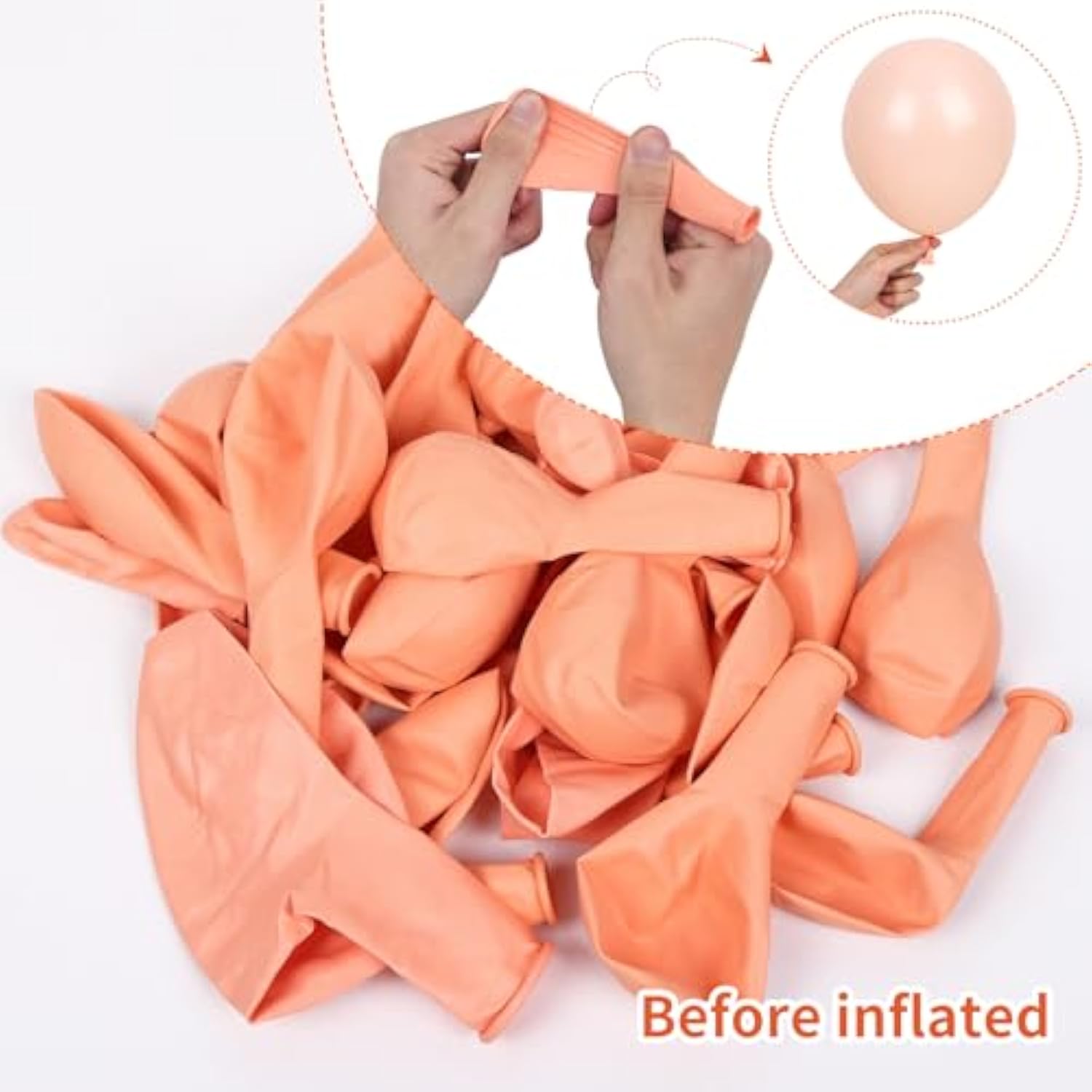 105pcs Pastel Orange Balloon Arch Kit for Baby Shower, Birthday, Gender Reveal