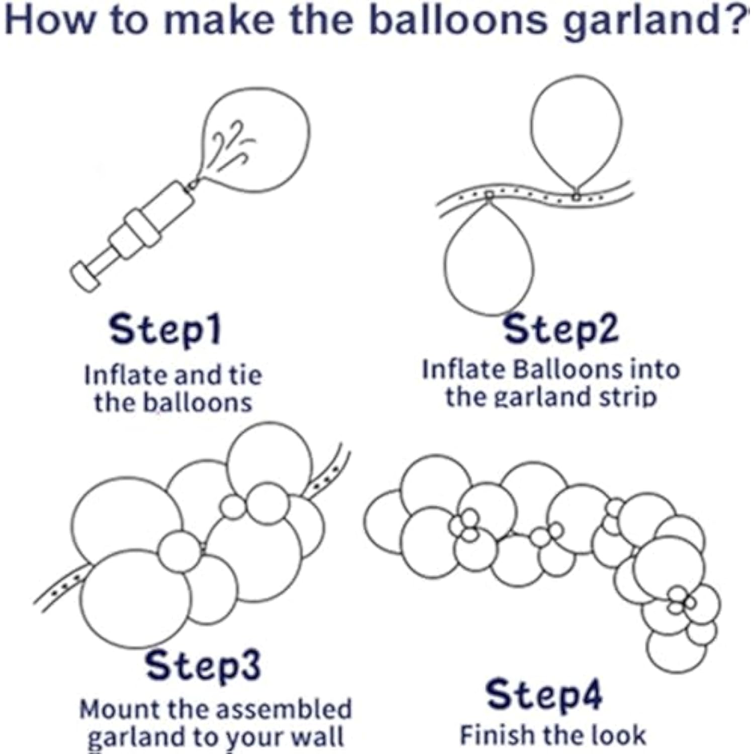 White & Gold Balloon Arch Kit: 124-Piece Confetti Party Garland