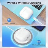 Wireless Charging Case Compatible With Airpods 4 Generation Usb C Port, Air Pod 4Th Gen Charger Case With Bluetooth Pairing Sync With Type-C, Built-In 660 Mah Battery, No Earbuds