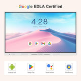 Interactive Smart Board For Classroom, 55 8+128 Gb Electronic Digital Whiteboard Built-In Android Os & Open App Ecosystem - 4K Touchscreen Smartboard For Home Office School Studio Display