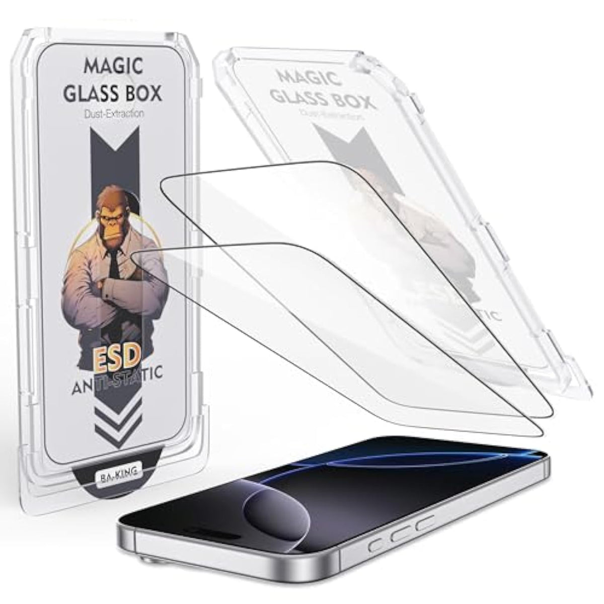 Compatible With Iphone 16 Pro Screen Protector With Auto-Alignment Install Kit [Full Edge Coverage] Shatterproof Tempered Glass Screen Protector For Iphone 16 Pro 6.1" [2 Pack]