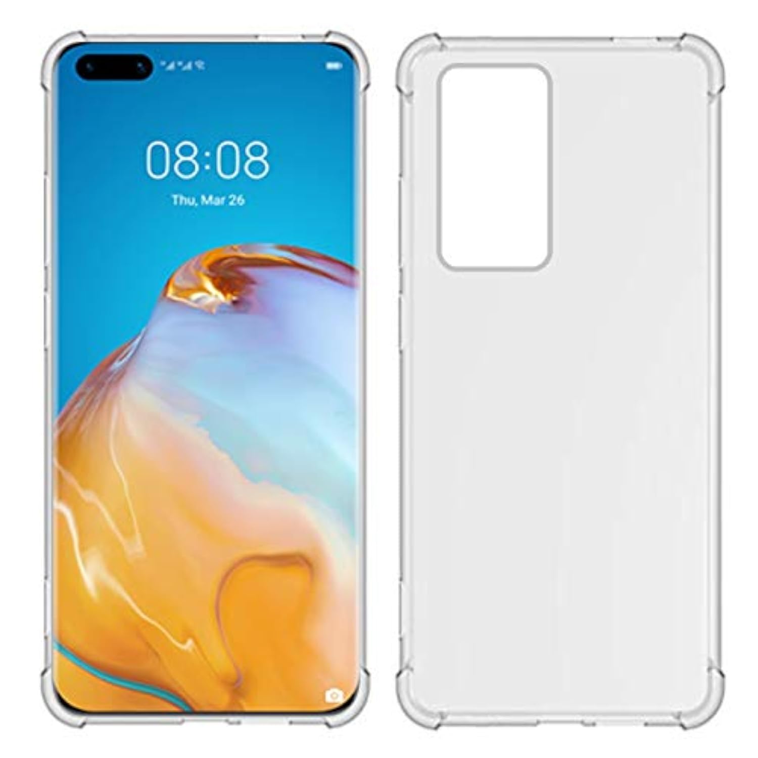 Huawei P40 Pro Clear TPU Four Corners Protective Cover