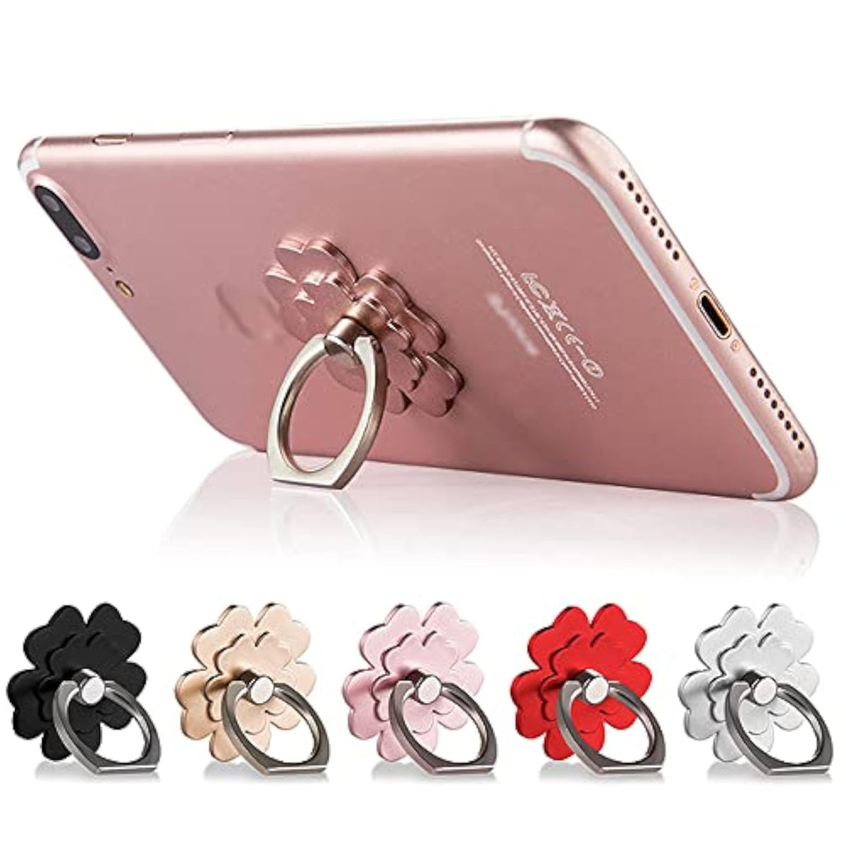 Phone Ring Holder 5-Pack with 360 Degree Rotation and Finger Grip Stand