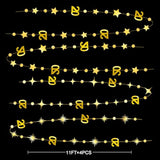 Gold 20Th Birthday Decorations Number 20 Circle Dot Star Garland Metallic Streamer Banner Backdrop For Women Mens Twenty Years Old Birthday Cheers To 20 Years Happy 20Th Anniversary Party Supplies