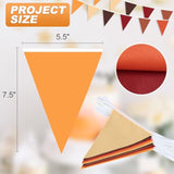 Brown Orange Yellow Pennant Banner, 33ft with 30 Flags for Fall & Thanksgiving Decor
