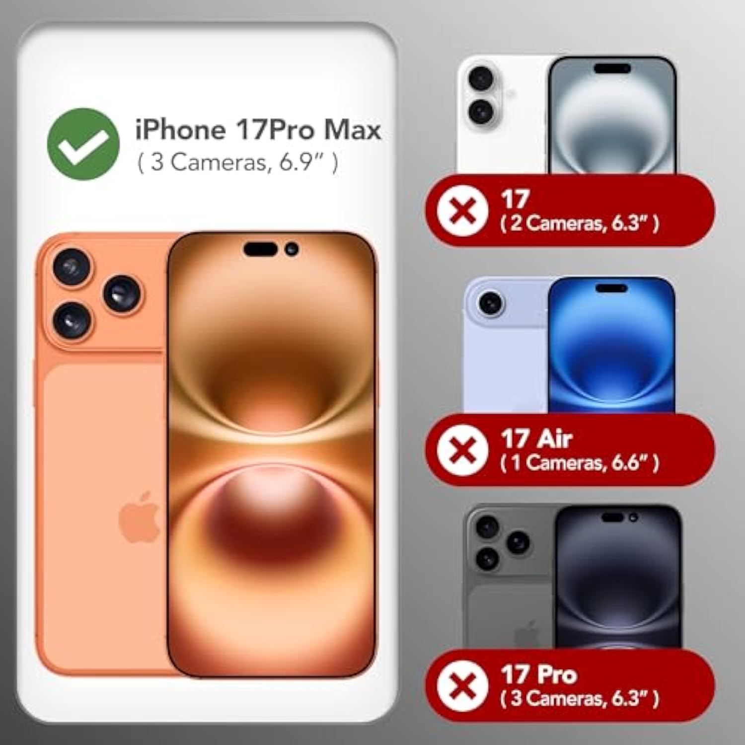 Magnetic For Iphone 17 Pro Max Case, Compatible With Magsafe, [Screen Protector + Camera Lens Protector], Liquid Silicone Anti-Scratch Shockproof Protective Phone Case 6.9 Inch, Stone