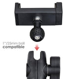 1-Inch Ball Mount With 2.3"- 3.5" Width Phone Holder Combatible For Ram Mount, B Size Double Socket Arm
