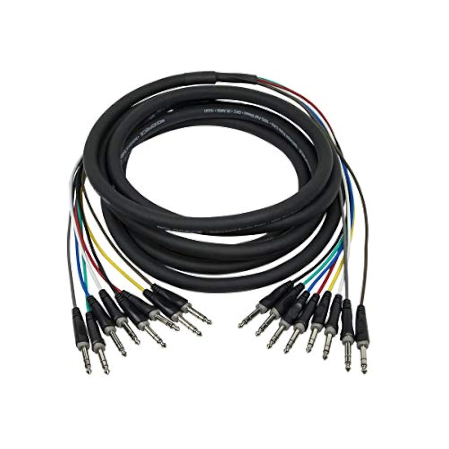 8-Channel 1/4-Inch Trs Male To 1/4-Inch Trs Male Snake Cable - 20 Feet, 26Awg, 8 Balanced Mono And Unbalanced Stereo Lines