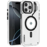 For Iphone 16 Pro Max Magnetic Cooling Case, Advanced Imd Technology, Aluminum Alloy Camera Frame, Compatible With Magsafe - Translucent White